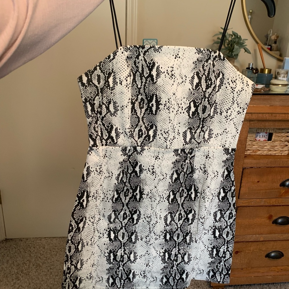 Snake print dress